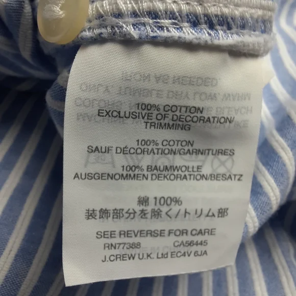 J Crew Pineapple Stripe Tie Hem Sleeveless Top SZ 14 - Picture 6 of 8